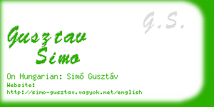 gusztav simo business card